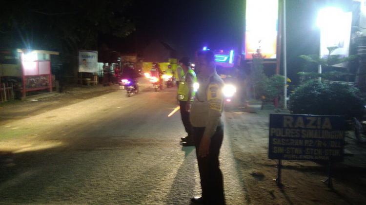Cegah Kriminalitas, Polsek Perdagangan Gelar Razia Malam