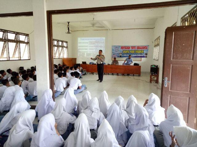 Satlantas Polres Simalungun Sosialisasi Tertib Lalulintas ke Sekolah 