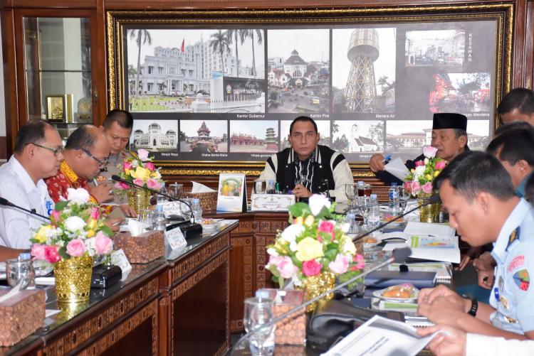 Gubernur Sumut Minta Dibuat SOP Penanganan Bencana dan Sispam Kota