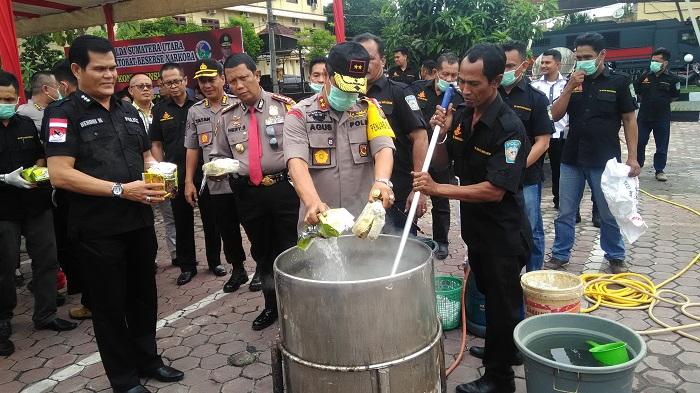 Enam Pengedar Narkoba, 13,5 kg Sabu dan 12.681 Ekstasi Diamankan Poldasu