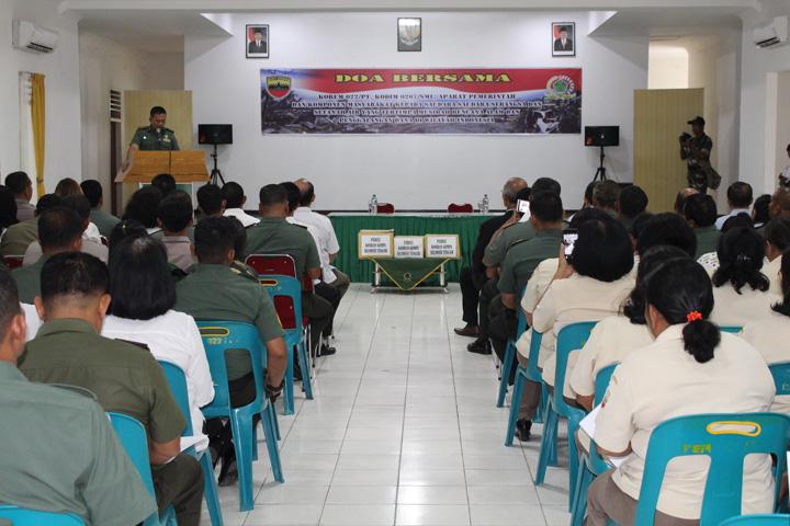 Korem 022/Pantai Timur Adakan Doa Bersama untuk Korban Bencana Alam Palu dan Donggala