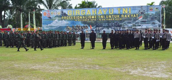Danrem 022/PT Pimpin Upacara HUT TNI ke-73 di Pematang Siantar