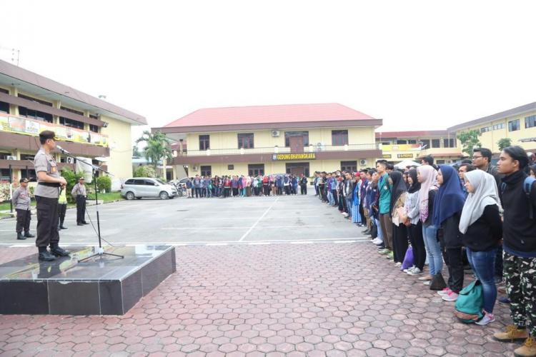 500 Mahasiwa Ikuti Pembekalan Pelatihan Penanggulangan Bencana dari Polrestabes Medan