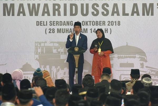 Di Ponpes Mawaridussalam Batang Kuis, Presiden Jokowi: Setiap Bank Wakaf Mikro Diberi Modal Rp8 Miliar