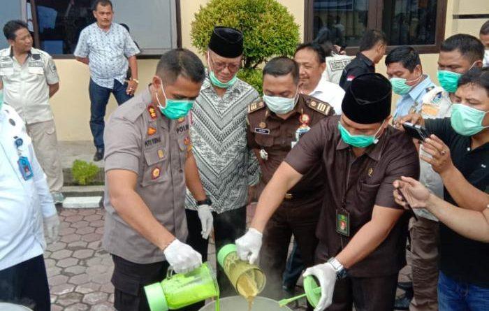 18,88 Kilo Sabu dan 9.840 Butir Pil Ekstasi Dimusnahkan Polres Tanjungbalai