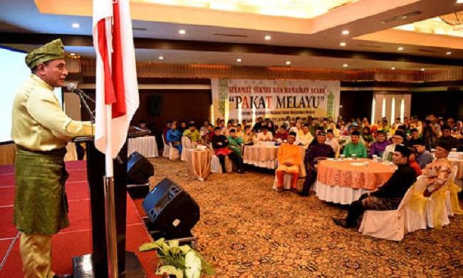 Hadiri Pakat Melayu Sumut, Gubsu: Masyarakat Melayu Harus Bersatu dan Kompak