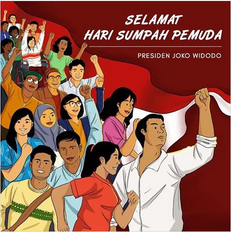 Presiden Jokowi Ajak Pemuda Bergandengan Tangan Gerakkan Indonesia 