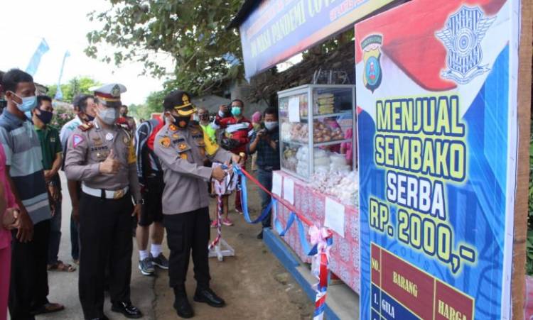Bantu Masyarakat Terdampak Pandemi Covid-19, Kapolres Sergai Resmikan Kedai Murah di Sei Rampah