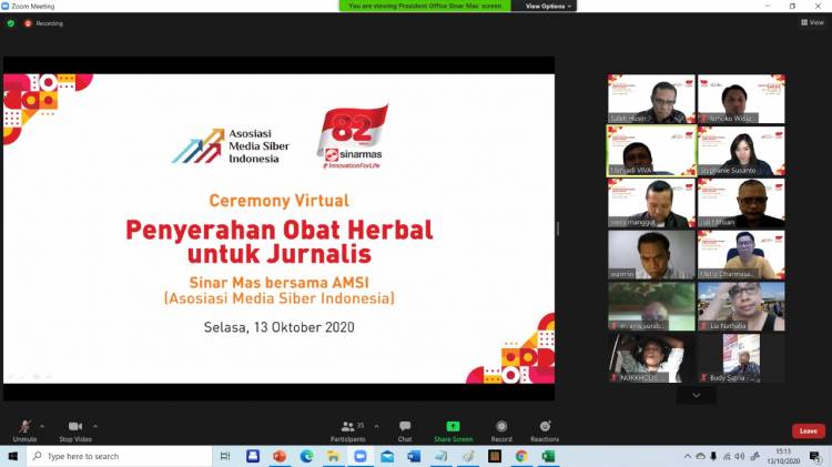 Bekerjasama dengan AMSI, Sinar Mas Donasikan Obat Herbal untuk Jurnalis