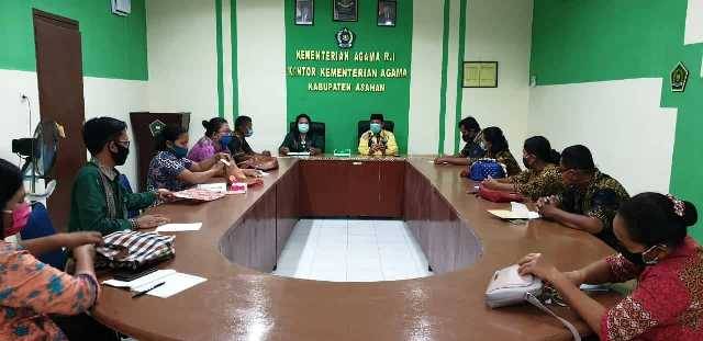 Kepala Kankemenag Asahan Koordinasi Bersama Penyuluh Agama Katolik, Tetap Jaga Integritas Jelang Pilkada 2020