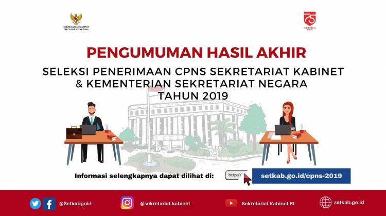 106 Peserta Dinyatakan Lulus Seleksi CPNS Sekretariat Kabinet dan Kemensetneg 2019