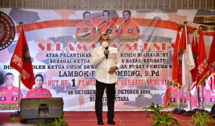 Gubernur Sumut Hadiri HUT Pemuda Batak Bersatu, Edy Rahmayadi Harapkan PBB Beri Kontribusi untuk Membangun Sumut