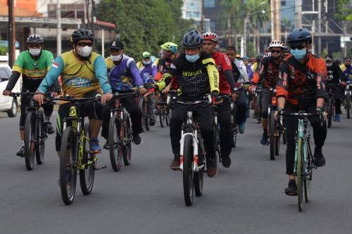 Gowes Sepeda Bersama ASN Pemko Medan di Cadika, Pjs Wali Kota Arief Sudarto: Tingkatkan Semangat dalam Bekerja