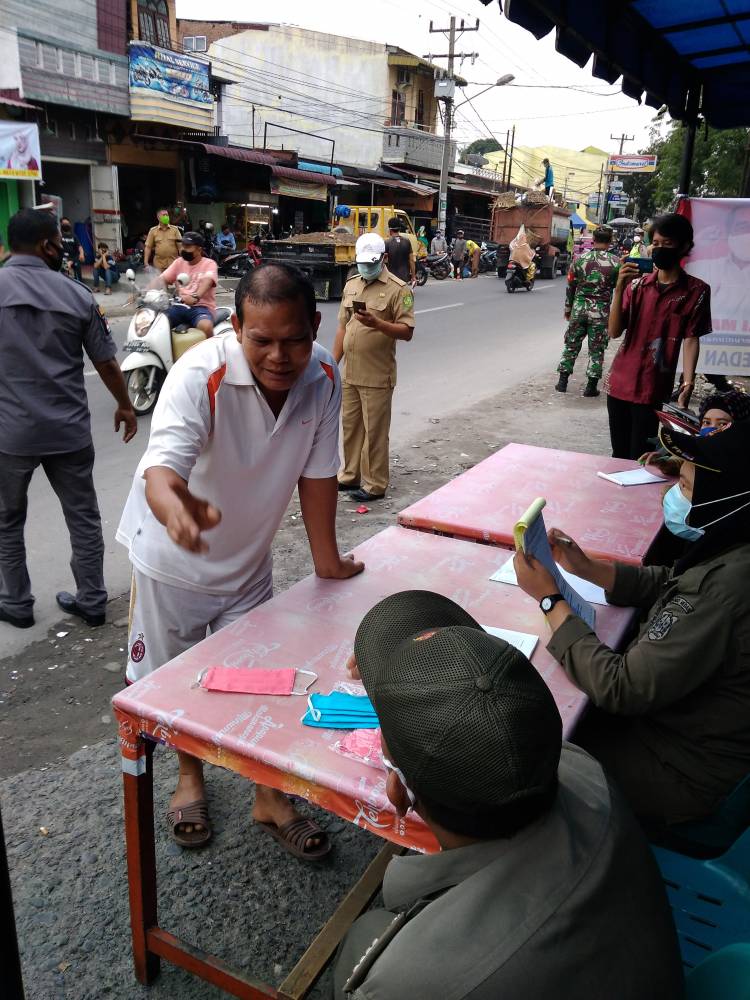 Operasi Yustisi, Polsek Medan Area Menilai Perilaku Warga Disiplin  Menggunakan Masker