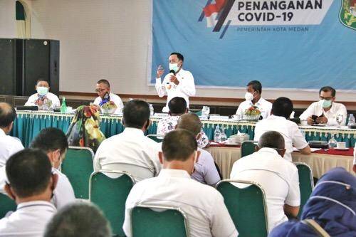 Pjs Walikota Medan Minta Seluruh OPD Bekerjasama Dalam Percepatan Penanganan Covid-19 di Kota Medan