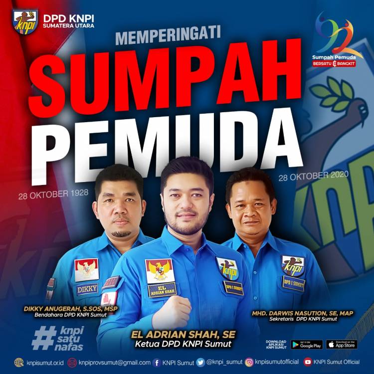 Peringati Hari Sumpah Pemuda, Ini Pesan Ketua KNPI Sumut El Adrian Shah