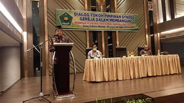Hadiri Dialog Tokoh Pimpinan Synode Gereja Sumut, Kakanwil Kemenagsu Ingatkan Pentingnya Jaga Kerukunan Beragama