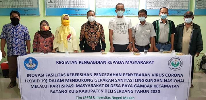 PPM Unimed Kembangkan Inovasi Cegah Penyebaran Covid-19 di Desa Paya Gambar, Deli Serdang