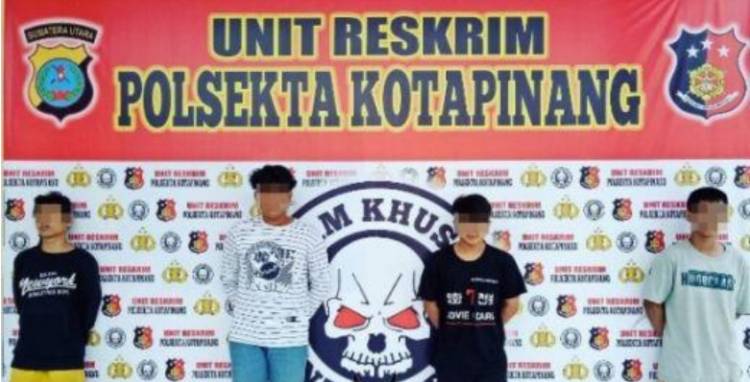 Polsek Kota Pinang Tangkap Empat Pria Pelaku Bully dan Pemerasan