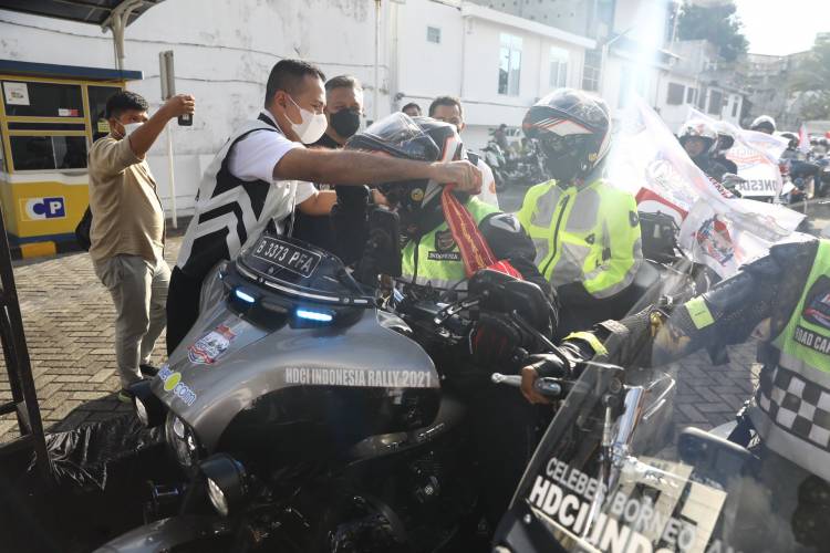  Wagub Sumut Musa Rajekshah Sambut Rombongan Indonesia Rally 2021 HDCI