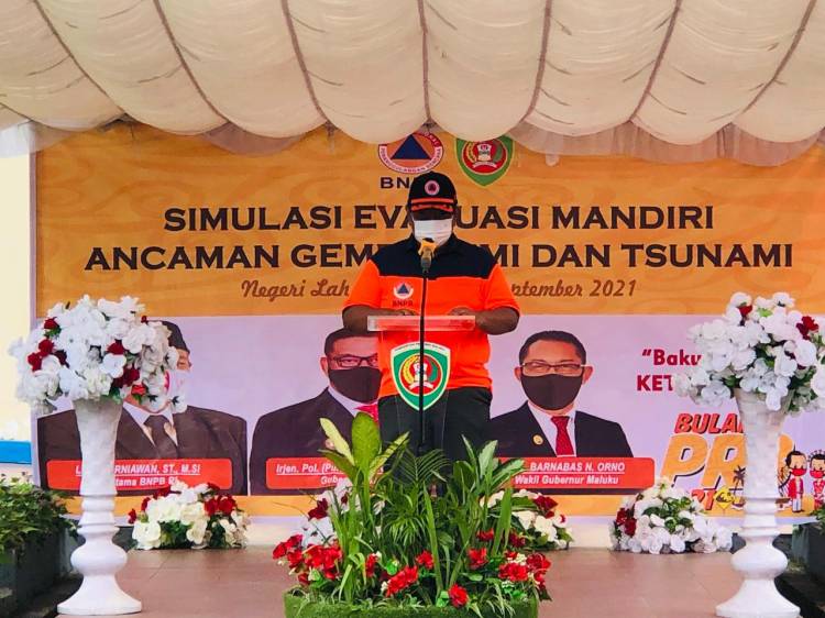 BNPB Gelar Simulasi Gempa dan Tsunami di Ambon