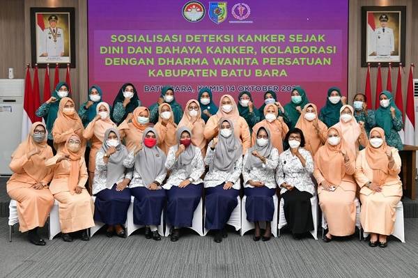 Kolaborasi Dharma Wanita Persatuan Kabupaten Batu Bara Gelar Sosialisasi Deteksi Kanker Sejak Dini dan Bahaya Kanker