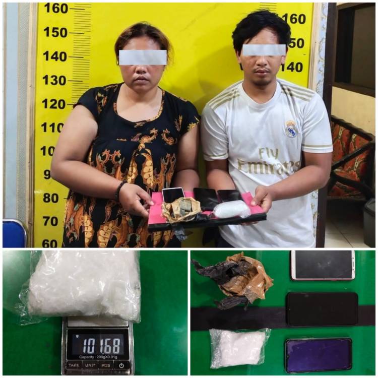  Nekat Jual Sabu 101,6 8gram, Dua Warga Sei Apung Nginap di Sel Polres Asahan