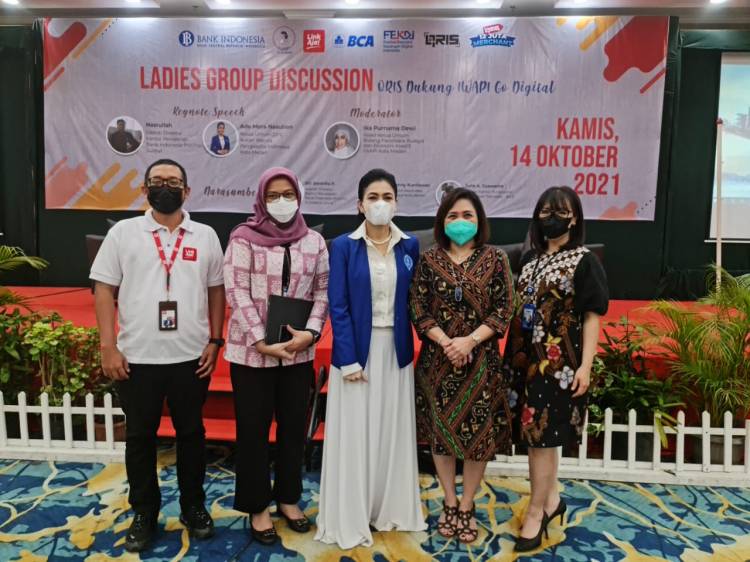  Bank Indonesia dan IWAPI Medan Menggelar Ladies Grup Discussion Bertema QRIS Dukung IWAPI Go Digital