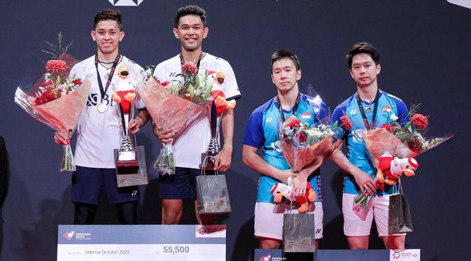 Denmark Open, Fajar/Rian Menang Dramatis atas Kevin/Marcus