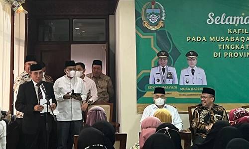 Berangkatkan Kafilah Sumut ke MTQN XXIX Banjarmasin, Edy Rahmayadi Berpesan Tampil Terbaik dan Tetap Jaga Kesehatan