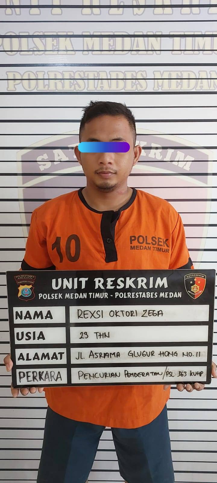 Polsek Medan Timur Tangkap Maling Motor di Jalan Pimpinan