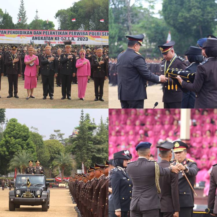 Kepala Lemdiklat Polri Lantik 2.176 Perwira Polri Lulusan SIP Angkatan ke-52 Tahun 2023