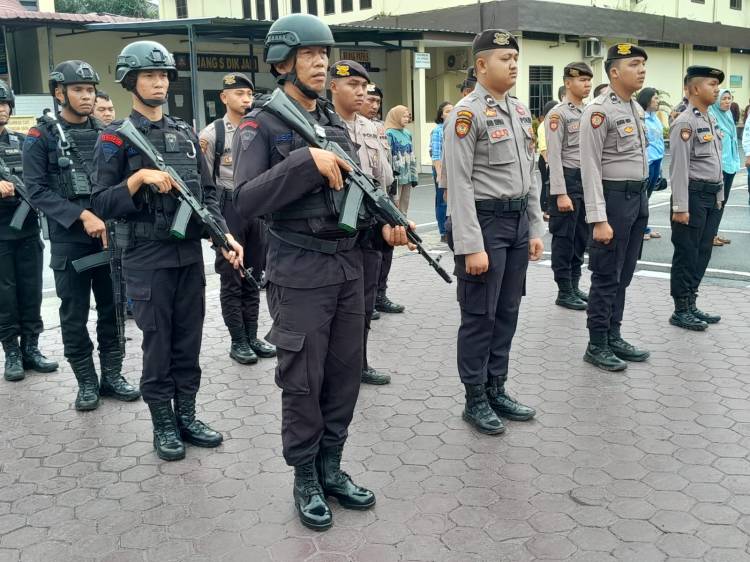 Kasat Narkoba Polrestabes Medan Pimpin  Pengamanan Kunker Presiden Jokowi