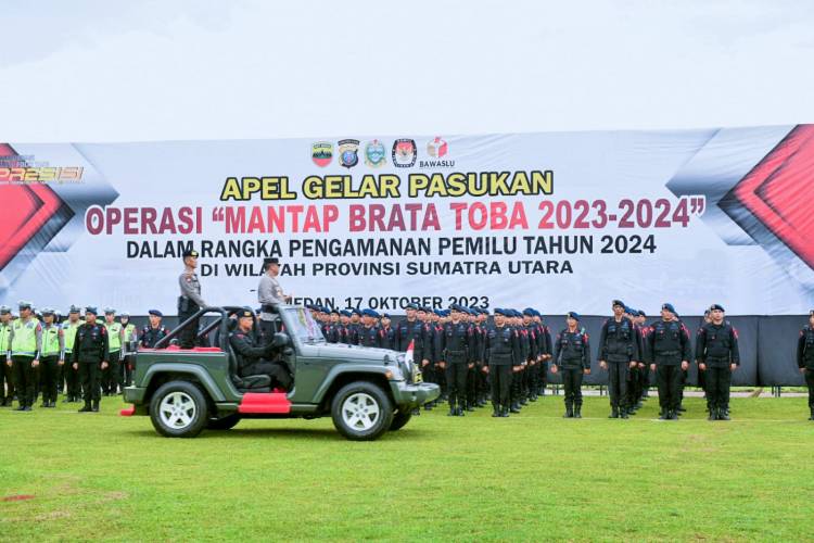 Gelar Pasukan Ops Mantap Brata, 100 Ribuan Pasukan Gabungan Dikerahkan