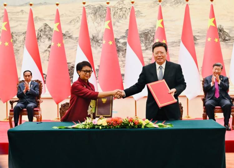 Presiden RI Jokowi dan Presiden Tiongkok Xi Jinping Saksikan Penandatanganan Sejumlah Nota Kesepahaman