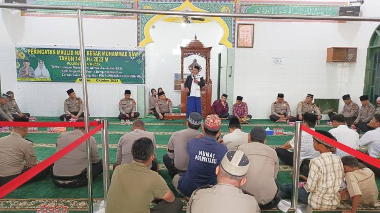 Polrestabes Medan Peringati Maulid Nabi Besar Muhammad SAW 1445 H