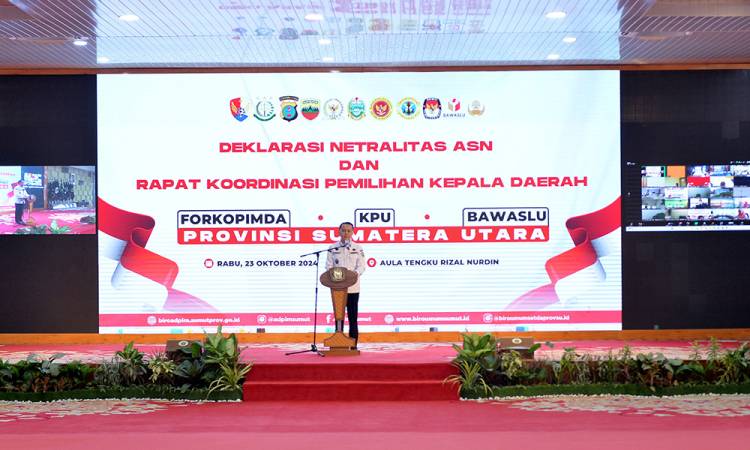 Pj Gubernur Agus Fatoni Pimpin Deklarasi Netralitas ASN se-Sumatera Utara