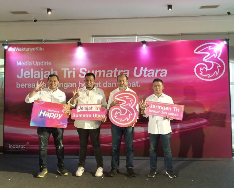 Jaringan Tri di Sumatera Utara Semakin Kuat dan Luas, Miliki 2.742 BTS dan 60 3Kiosk Jadi Peluang Digital Masyarakat Lokal