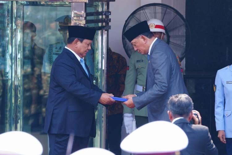 Panglima TNI Hadiri Upacara Penyerahan Memorandum Menteri Pertahanan RI