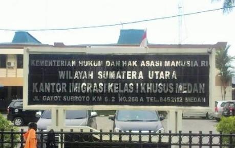 WNA Asal Malaysia Diamankan di Kantor Imigrasi Kelas I Khusus Medan