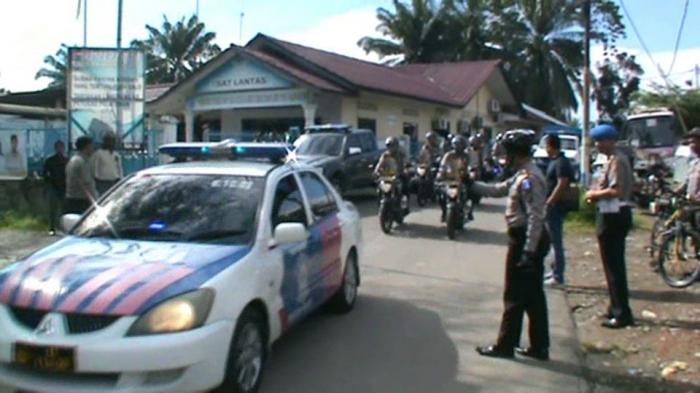 Antisipasi Gejolak 212, Polres Binjai Konvoi Kendaraan Keliling Kesiapan Personil