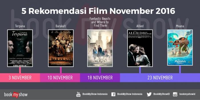 BookMyShow Rekomendasikan 5 Film Layak Tonton di November 2016