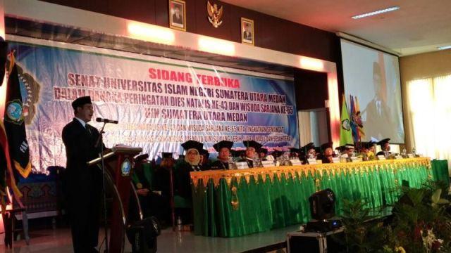 Gelar Wisuda, Inilah Tantangan Menag Kepada UIN Sumut 
