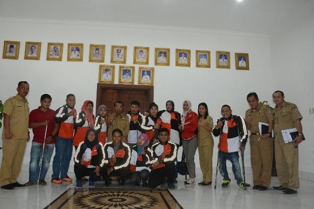 Wabup Terima Atlit Cacat Peparnas Pulang Tanding