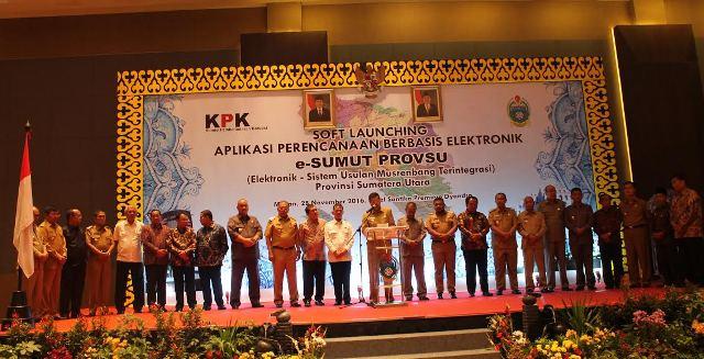 Dihadiri KPK, Pemprovsu Gelar Soft Launching Aplikasi E-Sumut