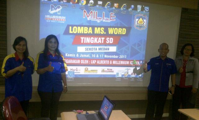 LKP Alberto dan Millenium ICT Gelar Perlombaan Microsoft Word Tingkat SD se-Kota Medan