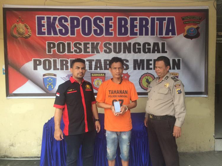 Polsek Sunggal Tangkap Pencuri Handphone