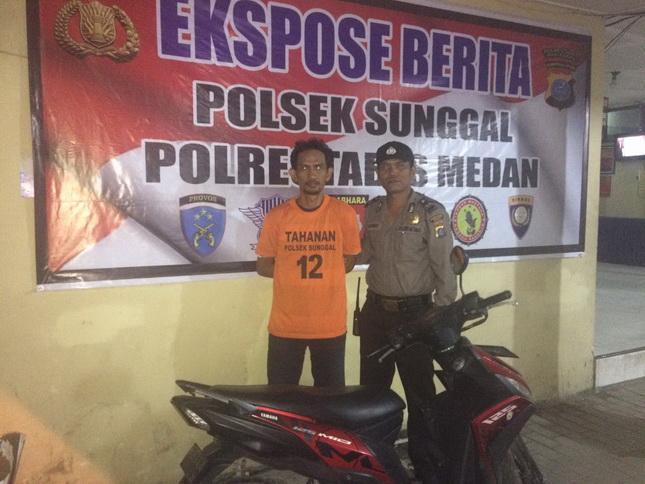 Polsek Sunggal Tangkap Pencuri Sepeda Motor