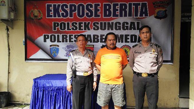 Transaksi Narkoba, Sukardi Ditangkap Polsek Sunggal di Hamparan Perak