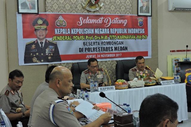 Jelang Kunker dan Resepsi Putri Presiden RI, Kapolri Kunjungi Polrestabes Medan 